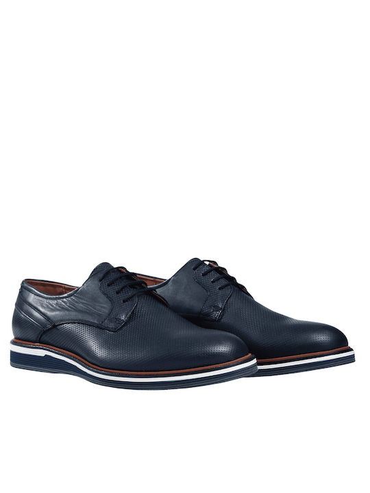 Antonio Shoes Leder Herren Freizeitschuhe Blau