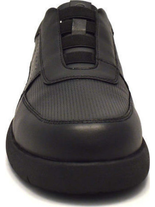 Leder Herren Freizeitschuhe Schwarz