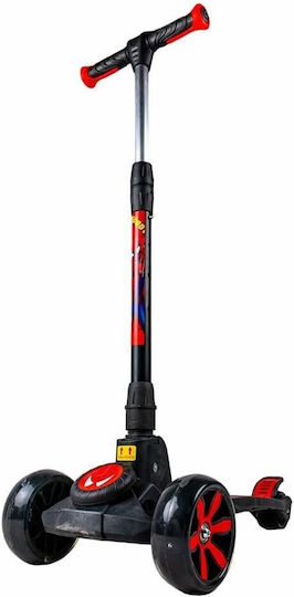 Kids Scooter Spiderman Led 3-Wheel Red