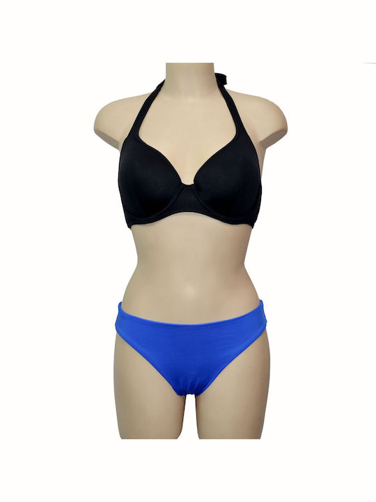 Apple Boxer Underwire Bikini Bra Black