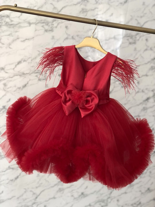 Miss Ayisigi Kids Dress Satin red