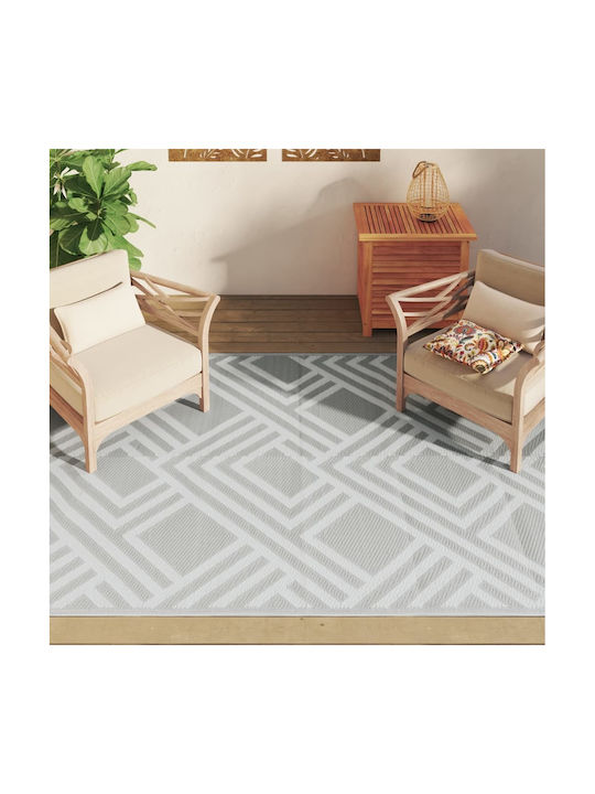 vidaXL Rug Outdoor Rectangular Grey