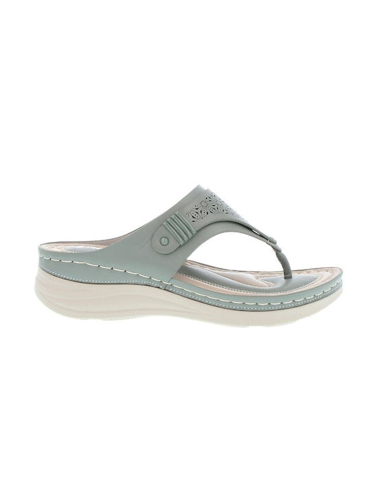 Lazar & Luca Leather Women's Flat Sandals in Gray Color