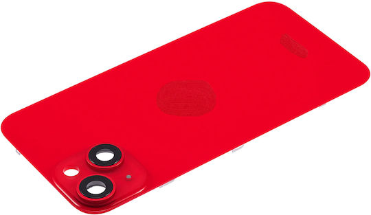Rückseite aus Glas Edelstahlplatte Magnete Magsafe & Kameraobjektiv iPhone 14 Produkt Rot