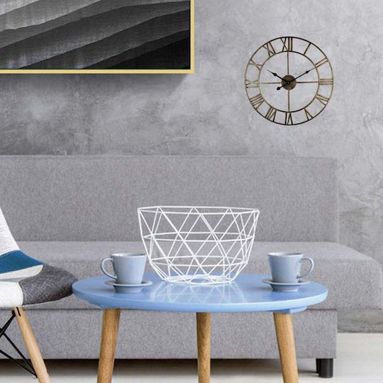 3D Αθόρυβο Αντικέ Ρολόι Τοίχου Μαύρο 50cm 3D Αθόρυβο Αντικέ Ρολόι Τοίχου Μαύρο 50cm