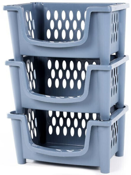 Homeplast Storage Basket Plastic Blue 49x34x25cm 1pcs