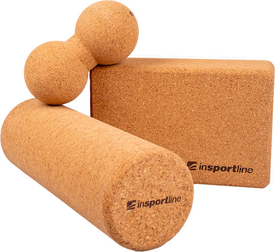 inSPORTline Σετ Foam Rollers Μπεζ 22.5cm