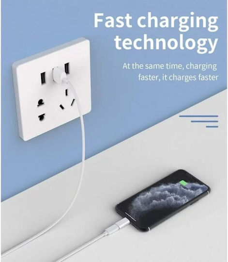 Adaptor de încărcare rapidă tip Lightning Type-c redare muzică transfer de date 5a argintiu