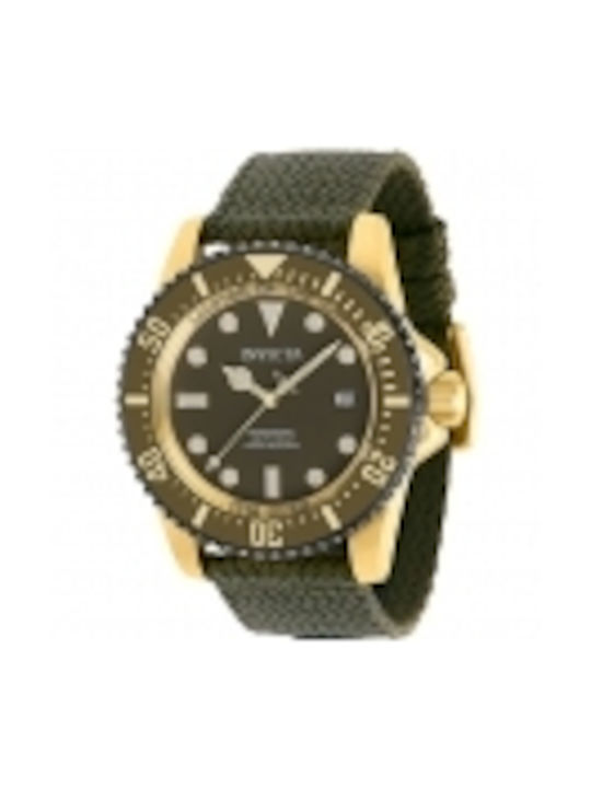 Invicta Watch Automatic with Green Fabric Strap