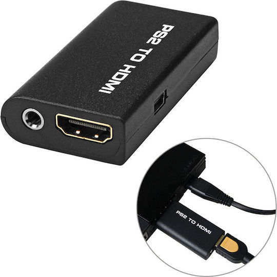 Retoo Adapter Ps2 To Hdmi Converter Audio Adapter