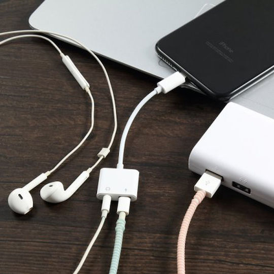Convertor Retoo Lightning 3.5 Mm Lightning Alb