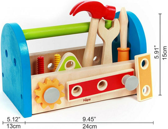 Hape Children's Tool Fix-it Blue 17pcs