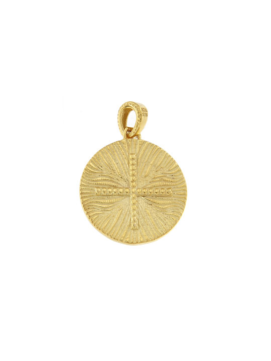 Kontopoulos Pendant Kids Talisman Double Sided Constantine from Gold 14K P322VR