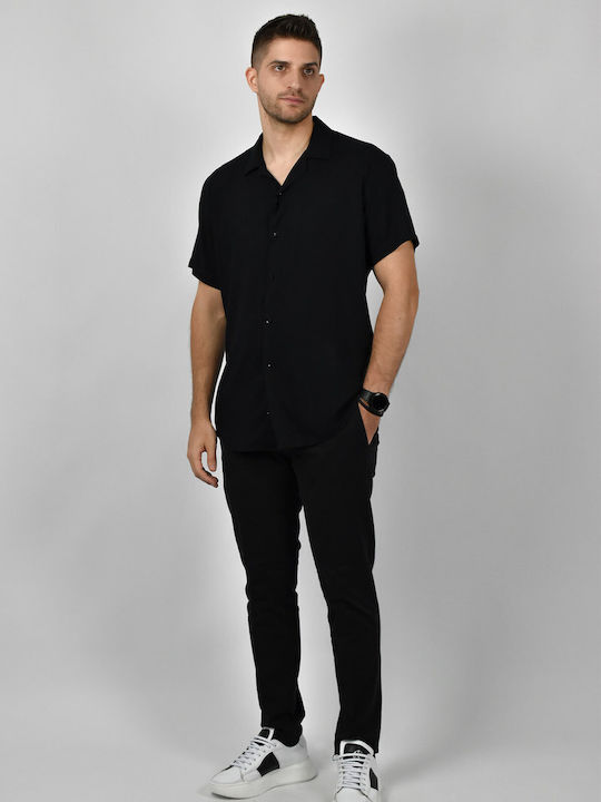 Kedi Men's Shirt Short Sleeve Black