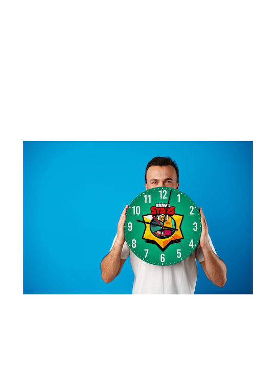 Koupakoupa Kinder Wanduhr Brawl Stars Leon Hölzernes 30εκ.