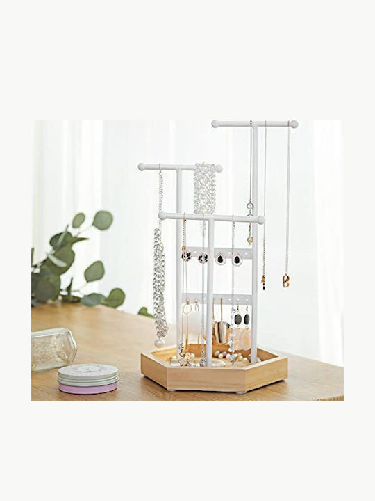 Songmics Stand Metalic Alb 20.5x18x36cm