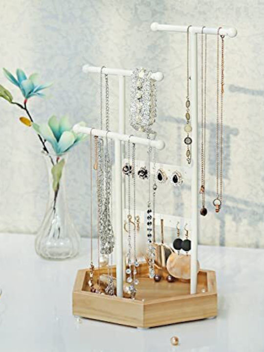 Songmics Stand Metalic Alb 20.5x18x36cm