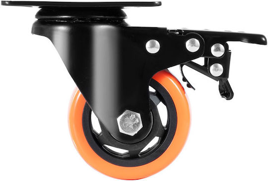 Vevor Furniture Wheel made of Metal with Wheels in Black Color 15.5x6.4x10.5cm 4pcs