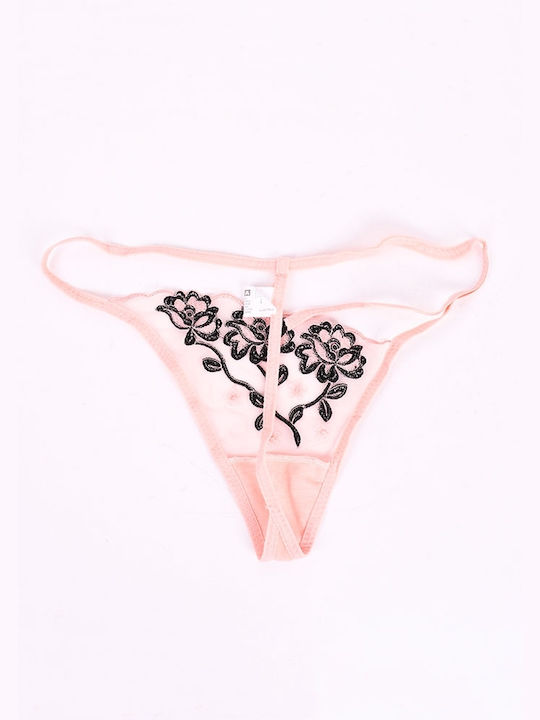 Lace Brief Coral