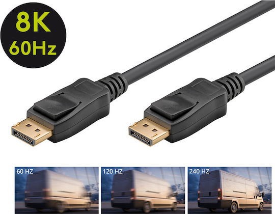 Goobay Kabel DisplayPort-Stecker - DisplayPort-Stecker 2m Schwarz (65809)