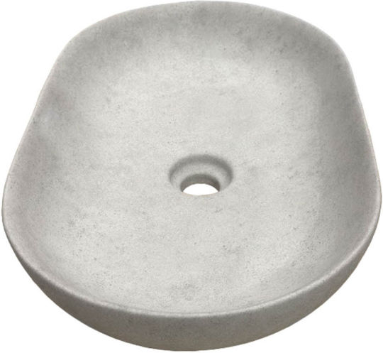 Rak Ceramics Επικαθήμενος Νιπτήρας Πορσελάνης 55x36cm Γκρι