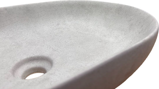 Rak Ceramics Επικαθήμενος Νιπτήρας Πορσελάνης 55x36cm Γκρι