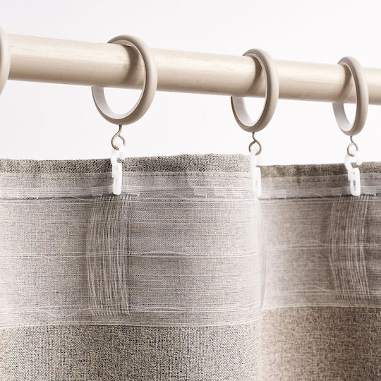 Gofis Home Curtain With Pencil Pleat Combe Willow Beige 140x295cm