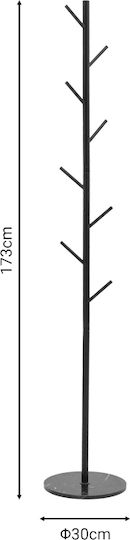 Pakketo Metallic Coat Rack Black Fori 30x30x173cm