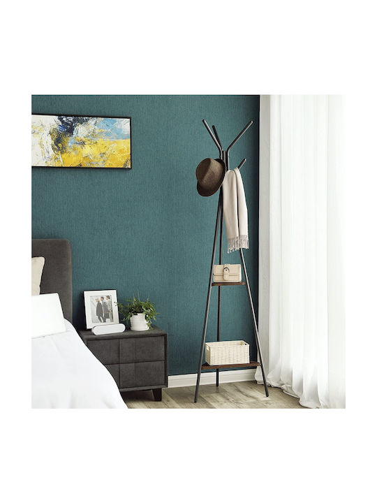 Leobert Loft Καλόγερος Μεταλλικός Μαύρος 49x49x179cm