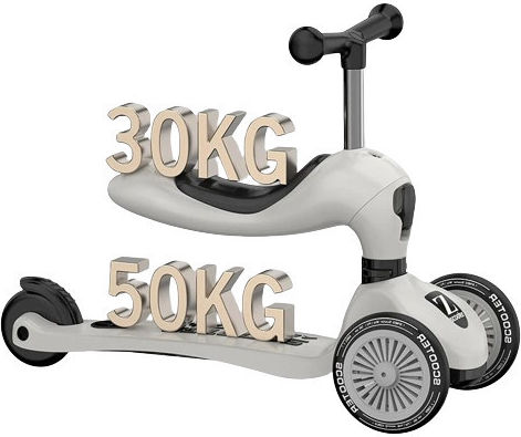 Scooter Детски Ролери 3 Колела със Седалка за 1-5 Години Розов