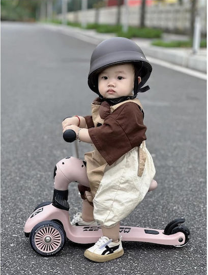 Scooter Детски Ролери 3 Колела със Седалка за 1-5 Години Розов