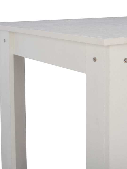 Kelvin Table Kitchen Wooden White 140x80x77cm