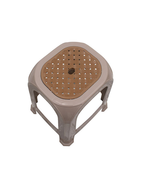 Gartenhocker aus Polypropylen Desia Weiß 35x35x45cm