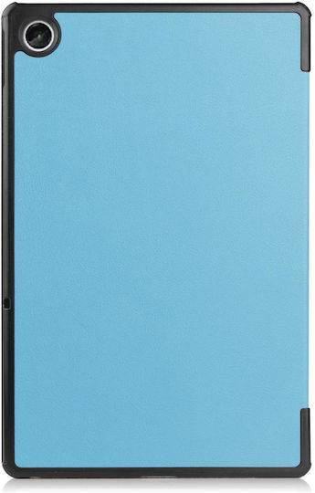 Lenovo Tab M10 Plus 10.6 3. Generation 2022 Custer Textur 3-fach Halter Smart Leder Tablet Hülle Himmelblau