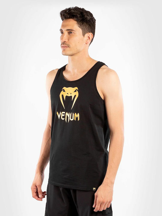 Venum Ανδρική Αθλητική Μπλούζα Αμάνικη Black/gold