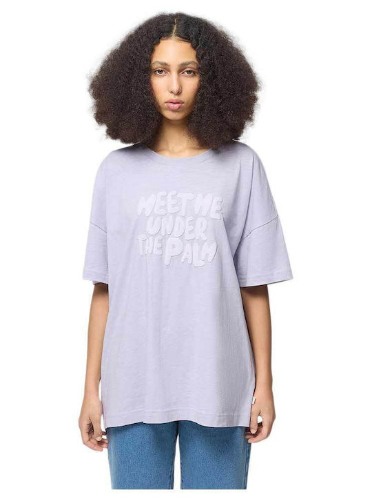 Women's Blouse Cotton Short Sleeve Lilacc
