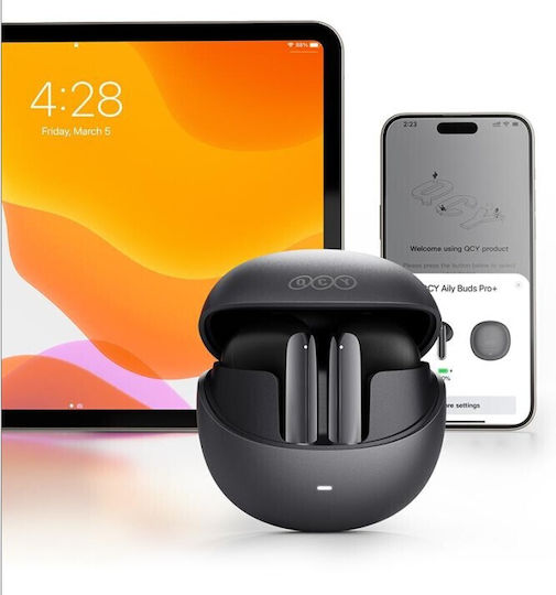 QCY AilyBuds Pro HT10 Bluetooth Handsfree Earphones with Sweat Resistance and Charging Case Black
