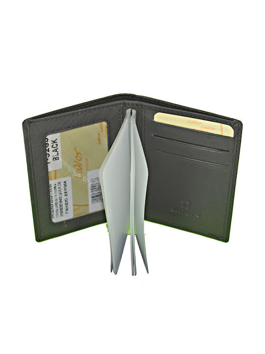 Кожен Мъжки Портфейл За Карти С RFID Черен