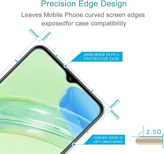 10 Pcs 0.26mm 9h 2.5d Tempered Glass Film Oppo Realme C30 C30s