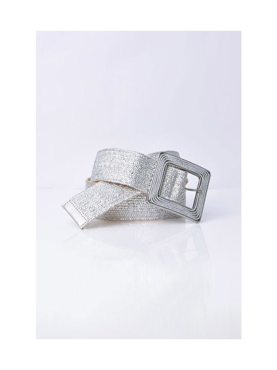 Potre Elastic Women's Belt Silver