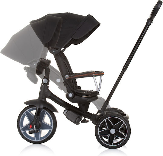 Chipolino Derby Tricicletă Pentru Copii Cu Mâner Pentru Părinți Obsidian