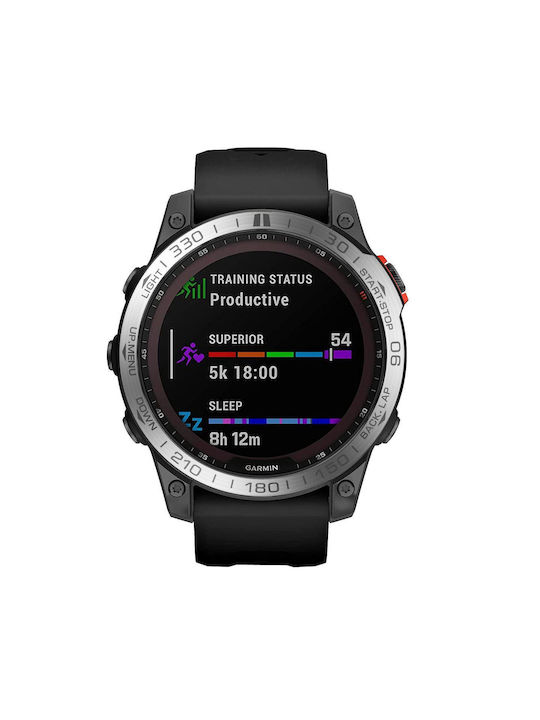 Smartwatch Dial Bezel Ring Cover Garmin Fenix 7x Silver Ring Grey Characters