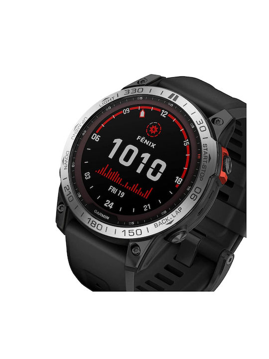 Smartwatch Dial Bezel Ring Cover Garmin Fenix 7x Silver Ring Grey Characters