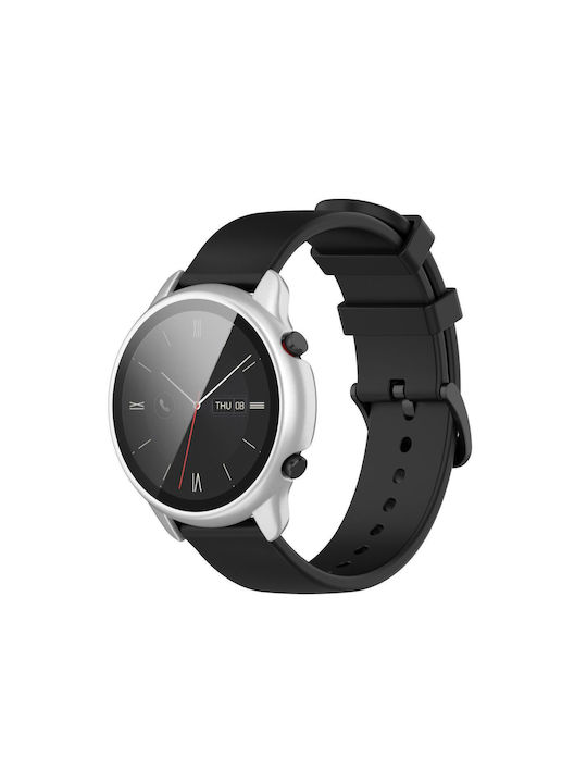 Amazfit Gtr 2 Esim Sticlă temperată + Carcasă de protecție integrată din PC Argintiu