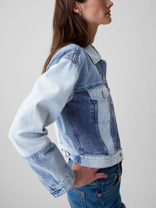 Women's Long Jean Jacket for Spring or Autumn Medium Indigo