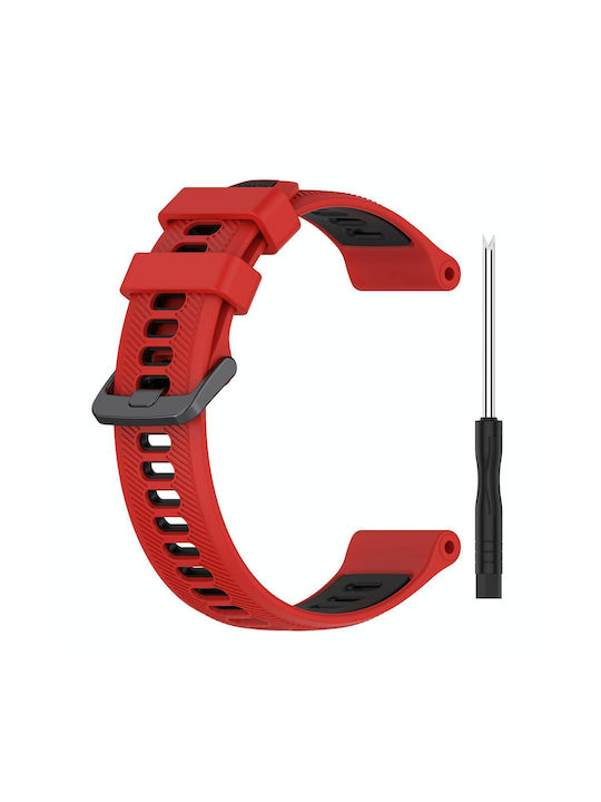 Garmin Instinct Crossover Sports Two-color Silicone Watch Band Red+black Garmin Instinct Crossover Sports Two-color Silicone Watch Band Red+black