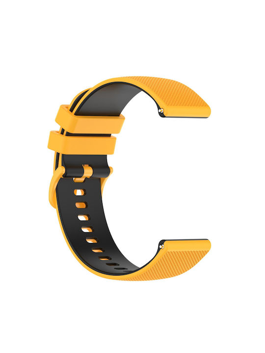 Amazfit Pace 22mm Checkered Two-color Silicone Watch Band Yellow+black