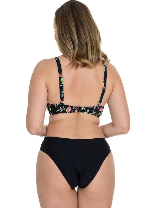 Set Bikini Floral Μαυρο