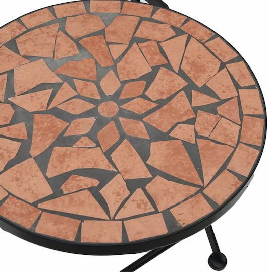 Градински Стол Метален Теракота 2 Бройки 38x45.5x89.5см