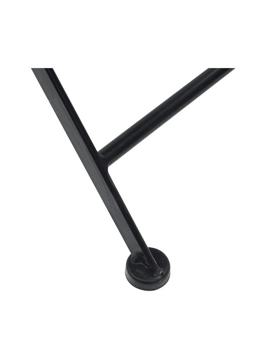 Outdoor Chair Metallic Black/white 2pcs 38x45.5x89.5cm